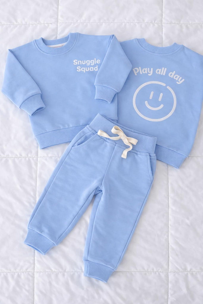 Organic Cotton Baby & Toddler Sweatsuit - 2 Piece Sweatshirt & Jogger Set - OEKO-TEX Certified Ultra Soft Breathable