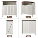 32 Inch Sideboard Buffet Cabinet with 2 Doors, Fluted Coffee Bar with Adjustable Shelf