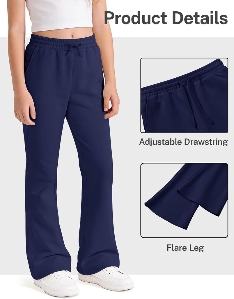 Girls Uniform Pants Flare Sweatpants Joggers Pants Preppy Clothes