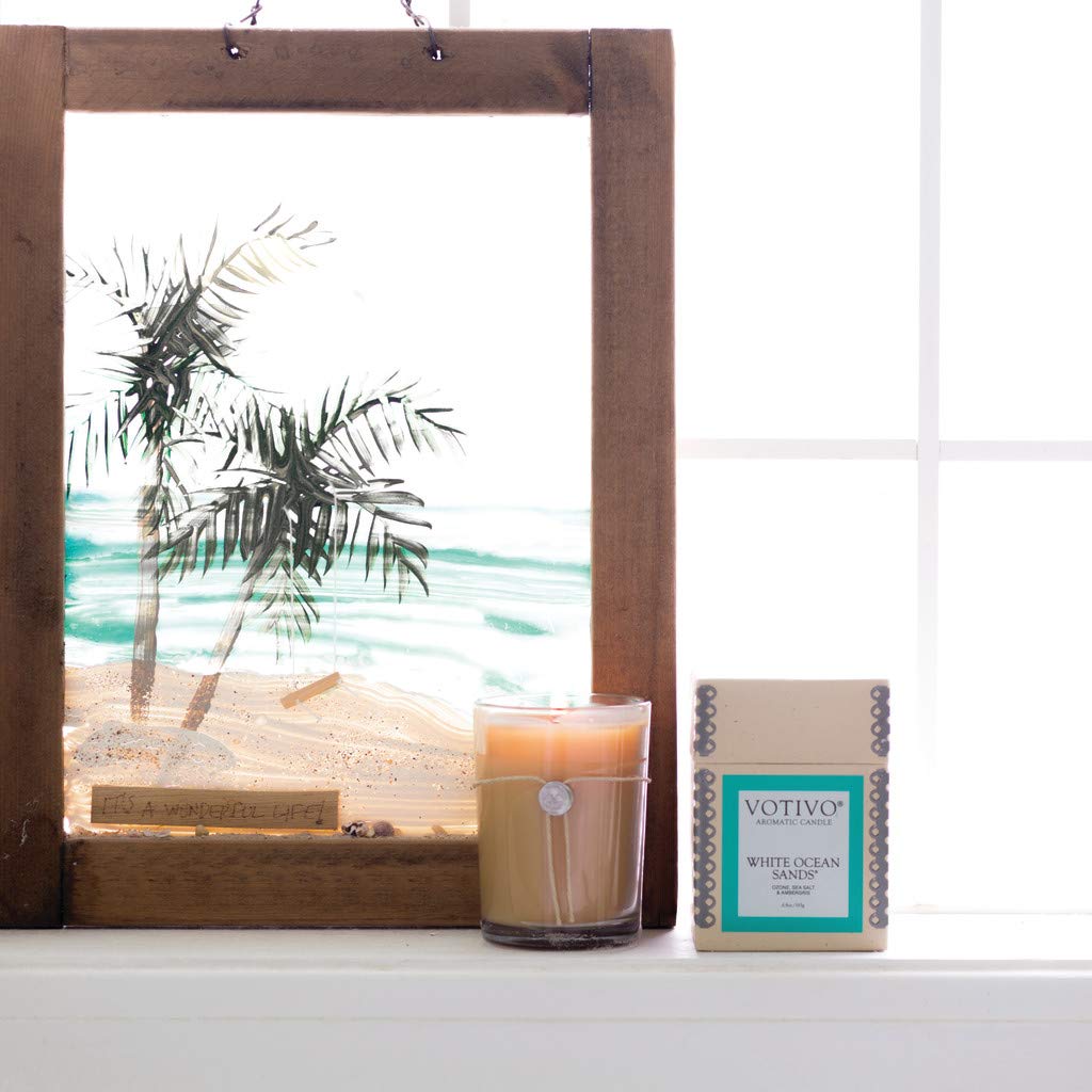 6.8oz Aromatic Candle-White Ocean Sands