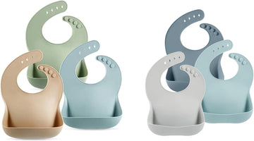 Set of 6 Cute Silicone Bibs for Babies & Toddlers