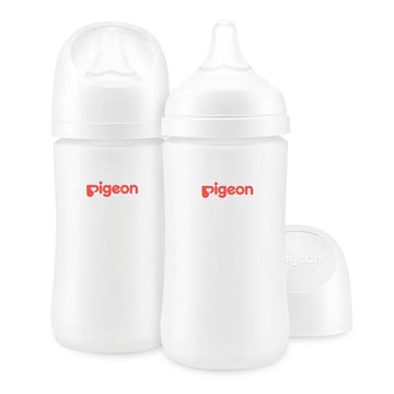 Silicone Coating Baby Bottles, Wide Neck, 8 oz, Pack of 2