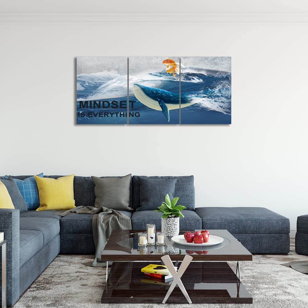 Motivational Canvas Painting Wall Art 3 Pieces Bathroom Ocean Decor Inspirational Pictures Paintings Prints Wall