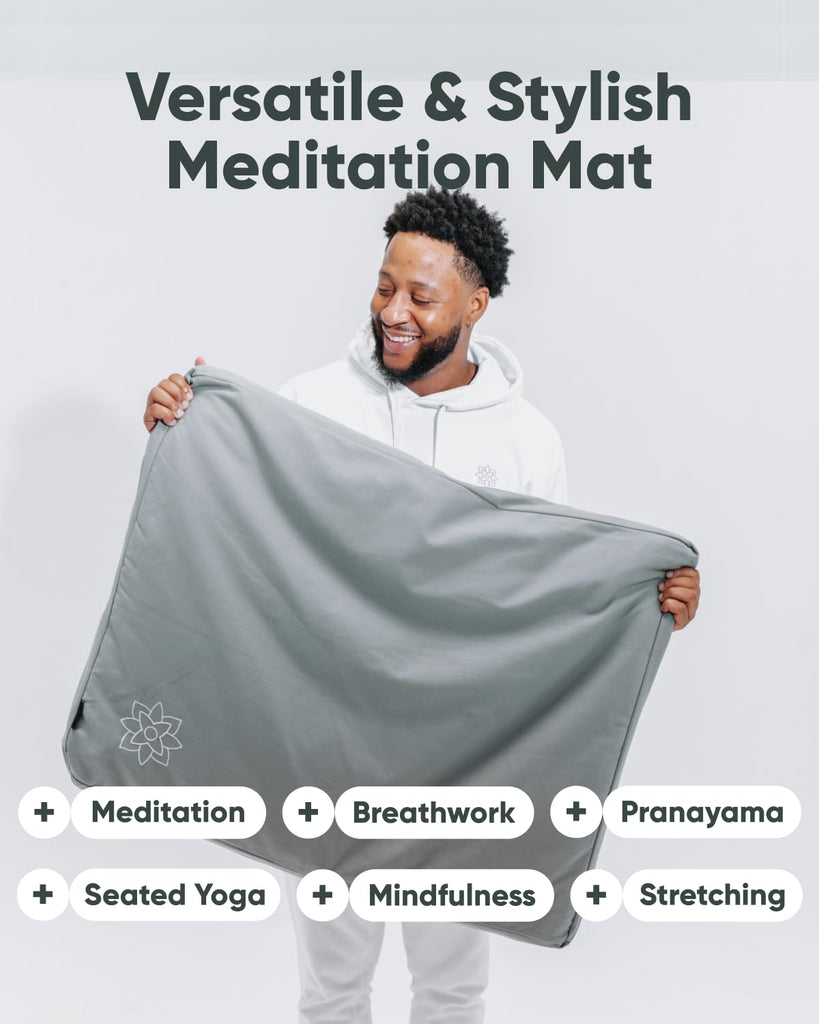 Zabuton Meditation Mat - Cotton Filled Yoga and Meditation Pad - Zabuton Meditation Cushion for Kneeling and Sitting