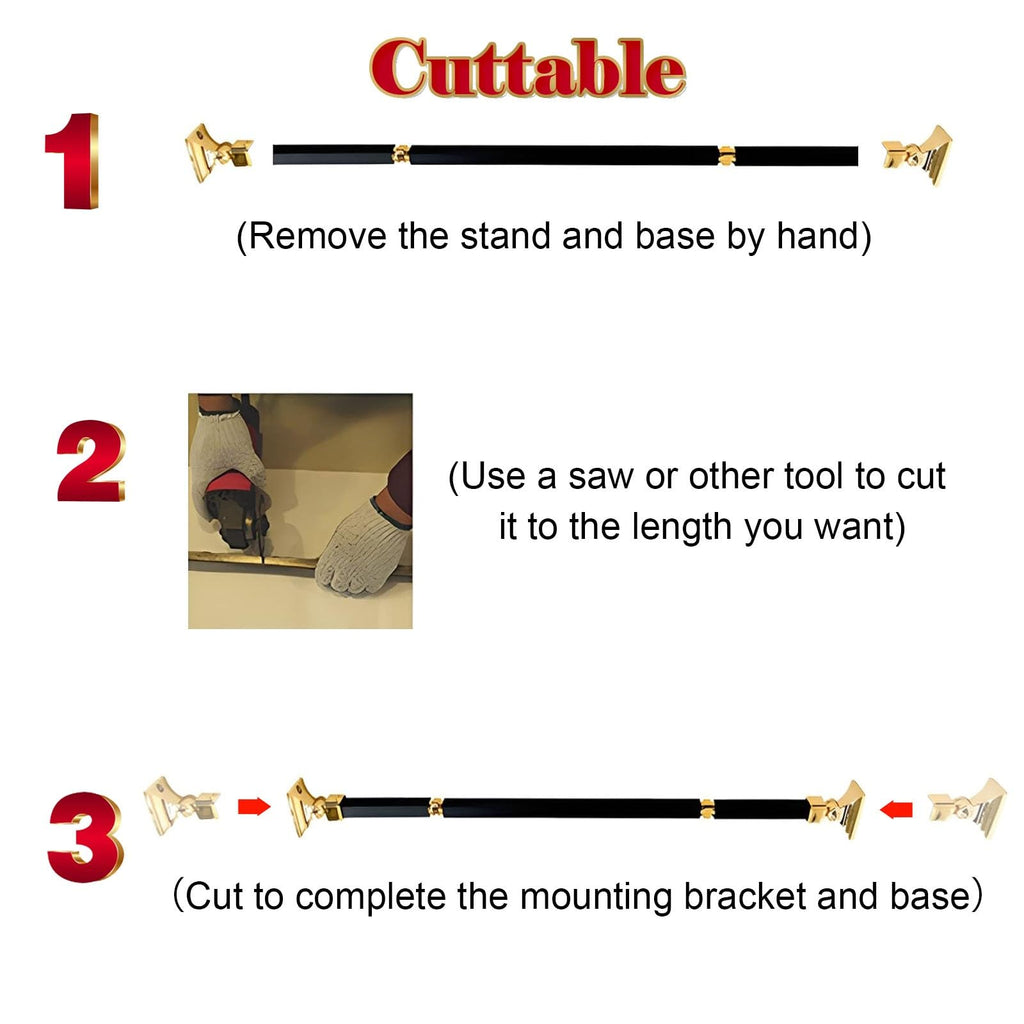 Stair Baluster Posts for Level and Slope Staircases, Black and Gold Metal Stair Spindles /Villas/Office, Staircase