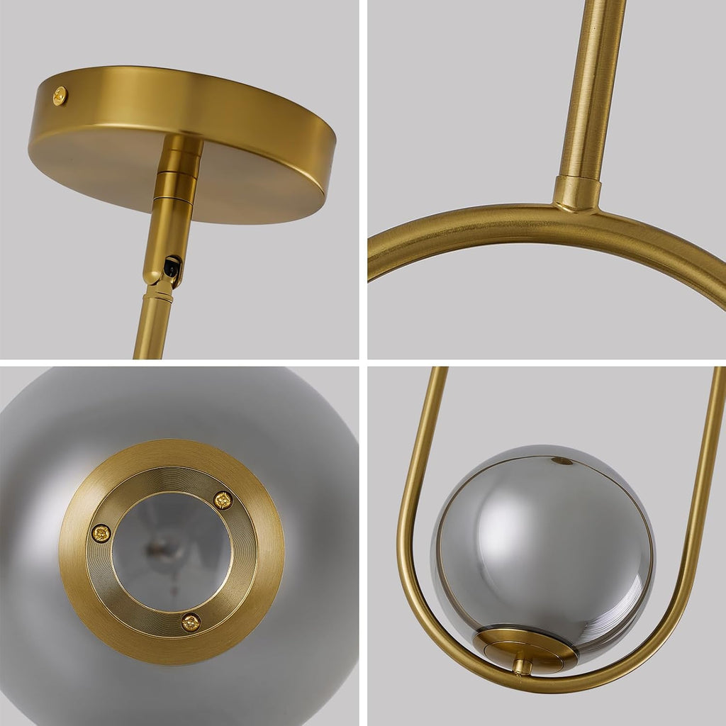 Modern Pendant Lighting Gold Hanging Light Fixture for Sloped Ceiling,Brass Pendant Lighting Fixture Pendant
