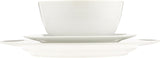 Porcelain Dinnerware Set, Microwave and Dishwasher Safe, Service for 6, 18-Piece, Plates, Bowls, White