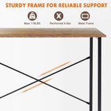 Computer Small Office Desk 40 Inch Student Study Writing Work with Headphone Hooks & Storage Bag Modern Simple PC Home