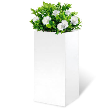 Metal Outdoor Planter Box 14"x14"x30" Tall Steel Planter