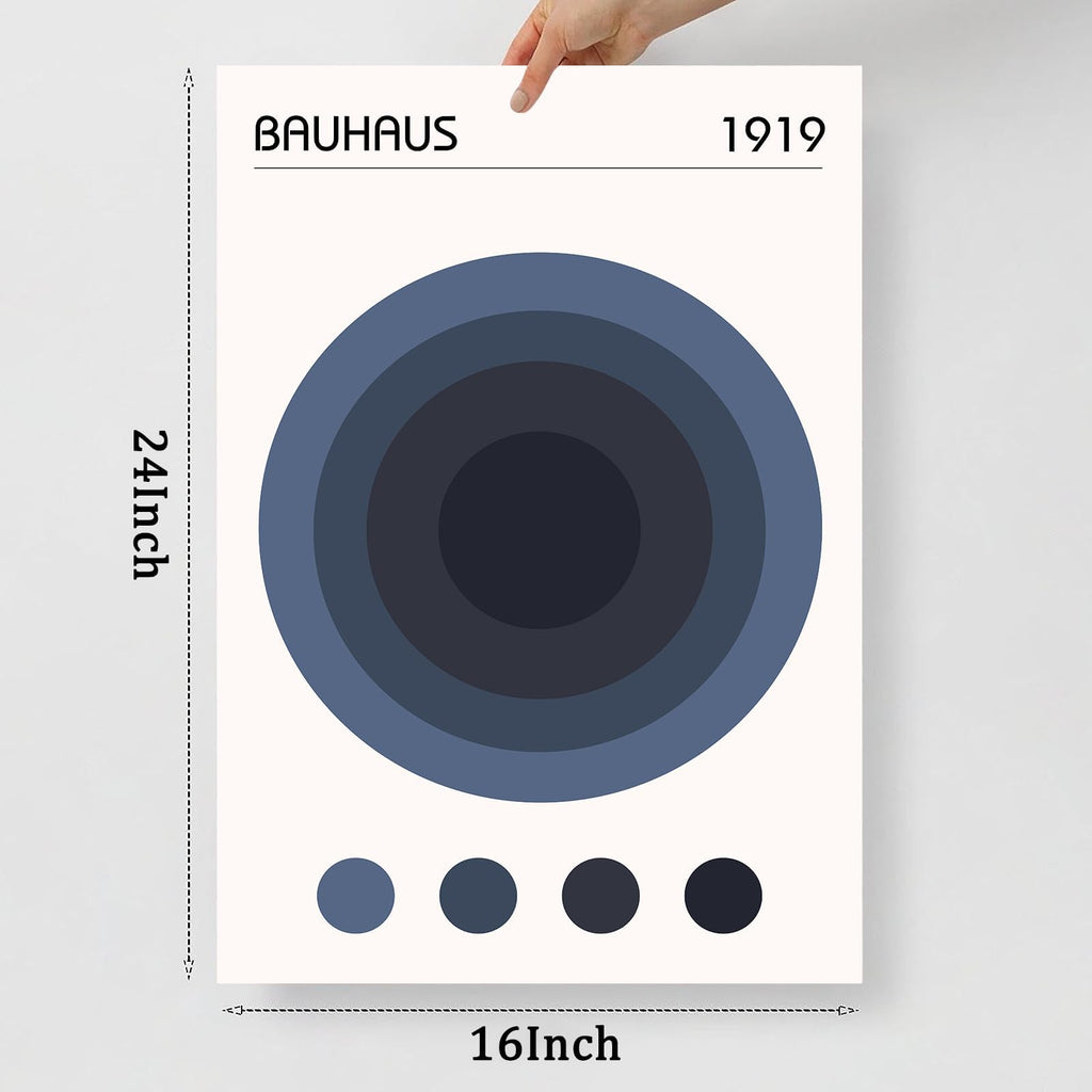 Minimalist Geometric Wall Art Bauhaus Exhibition Poster Abstract Shape Prints Mid Century Modern Artwork Boho Modern