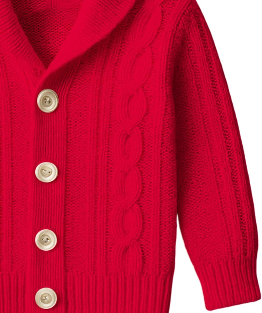 Baby Boys Cardigan Crochet Sweater V-Neck Knit Button up Knitted Pattern Pullover Sweatshirt