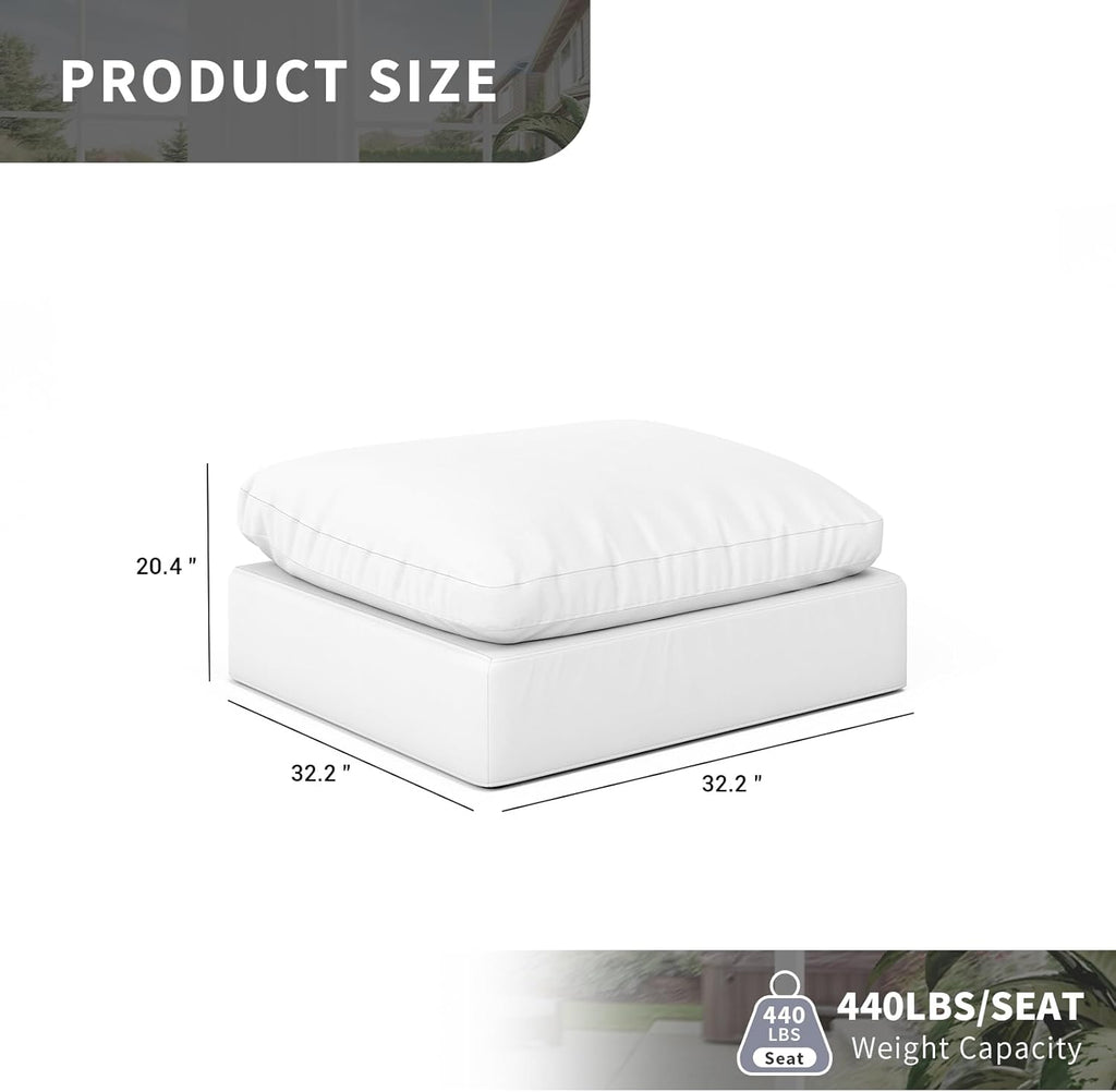 Cloud Modular Sectional Sofa, Oversized Down Feather Filled Sectional Sofa Comfy Upholstered Deep Seat Couches for Living Room, Convertible Spacious Sleeper Sofa Bed, Sofa Covers Washable&Replaceable A124-B0DXF7L2CL