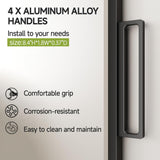 40" x 87" Concealed Sliding Glass Barn Door with Soft Close Hardware Kit, 5/16" Frosted Tempered Gla