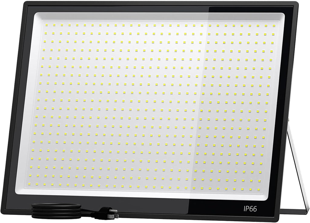 500W LED Flood Lights Outdoor, 50000 Lumens IP66 Waterproof Super Bright Stadium Lights, 6500K Daylight White