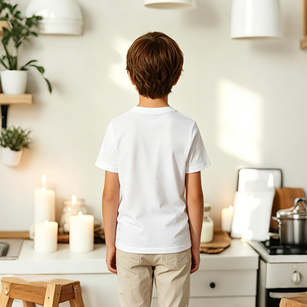 3 Pack White t Shirts for Kids,Crew Neck Short Sleeve Boys Clothes Undershirt, Boys Tank Tops Polyester tee Bulk