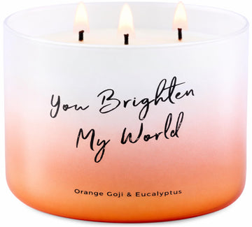 Orange Goji Eucalyptus 3-Wick Scented Candle, Citrus Berry Scent, 15.8 Oz