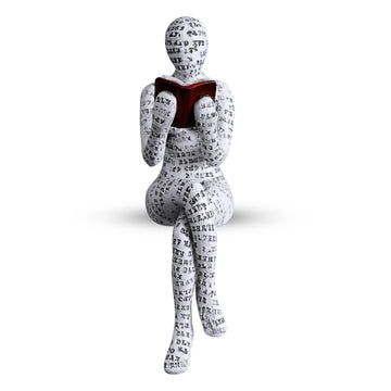 Reading Lady Statue, Lady Statue Decorative Female Figurine Thinker Statue Aesthetic Sculpture for Room Decor