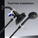 Shower Heads with Handheld Spray Combo: 7.2" Rain Shower Head & Handheld Shower Head 2-IN-1 Shower Head with 60" Hose