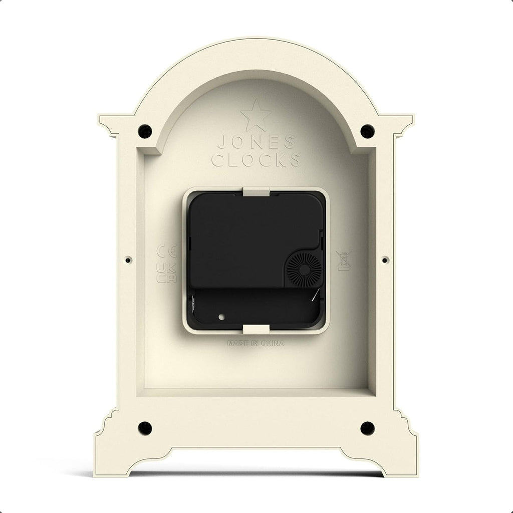 Bistro Mantel Clock - Small Classic Arch top Carriage Clock Design - Pale Cream - Contemporary Classic Style for Mantel, Desk, Table,...