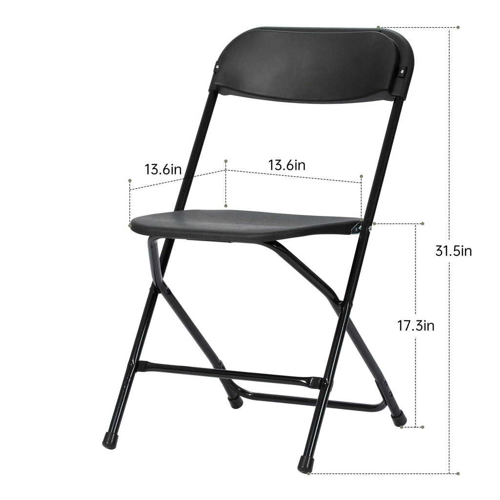 40 PCS Plastic Folding Chair, Portable Commercial Chair, Heavy-Duty Plastic Folding Chairs, Folding Chair with 350 LB