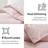 Goose Feather Down Fiber Comforter Queen, All Season Duvet Insert with Soft Downproof Cover