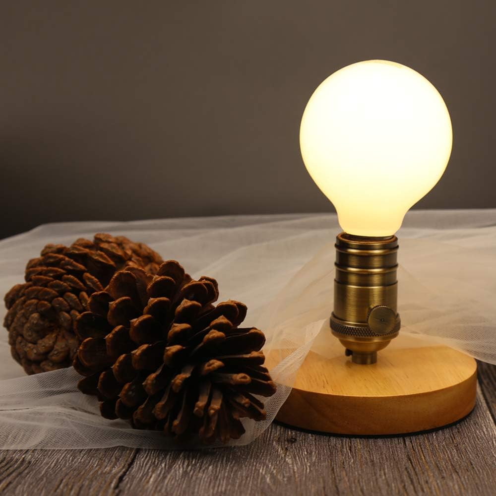 G25 LED Globe Light Bulbs, 40W Equivalent, 2700K Warm White Bathroom, E26 Base, Milky Glass Vanity Round, Perfect