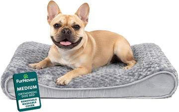 Orthopedic Dog Bed for Medium Dogs, Luxe Lounger Contour Mattress with Solid Orthopedic Foam Slab for Joint Support