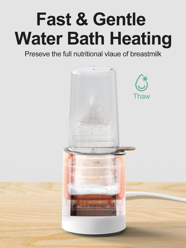 Fast 2-Minute Baby Bottle Warmer for Breastmilk & Formula