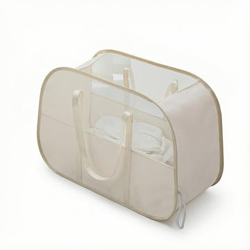 Foldable Laundry Basket with Mesh Window