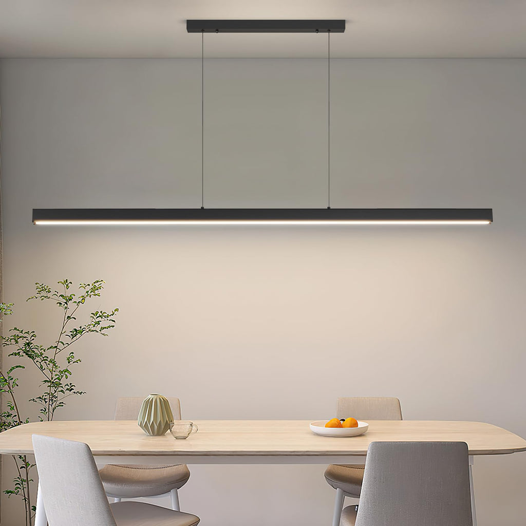 70" LED Linear Pendant Light Fixtures, 25W Dimmable Pool Table Light with Remote, Modern Island Lights Dining Room