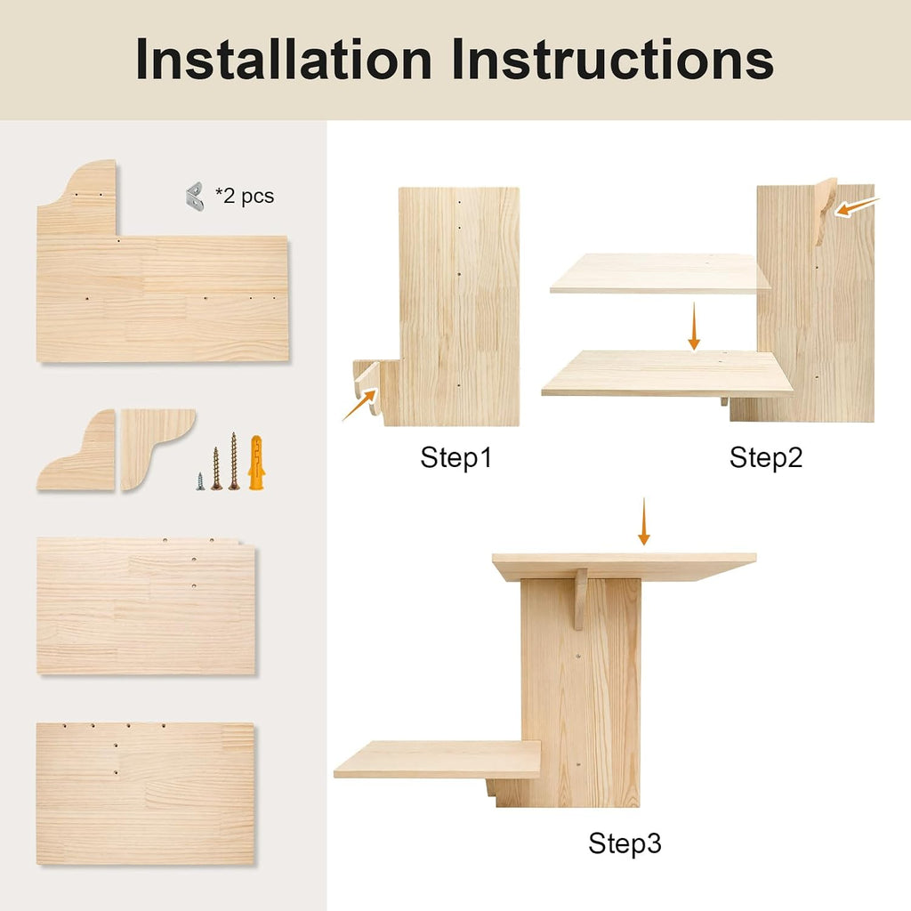 Cat Wall Shelves, Floating Perch for Cats, Wall Mounted Cat Furniture