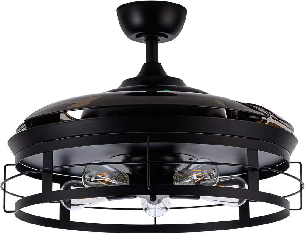 52" Retractable Ceiling Fans with Lights and Remote