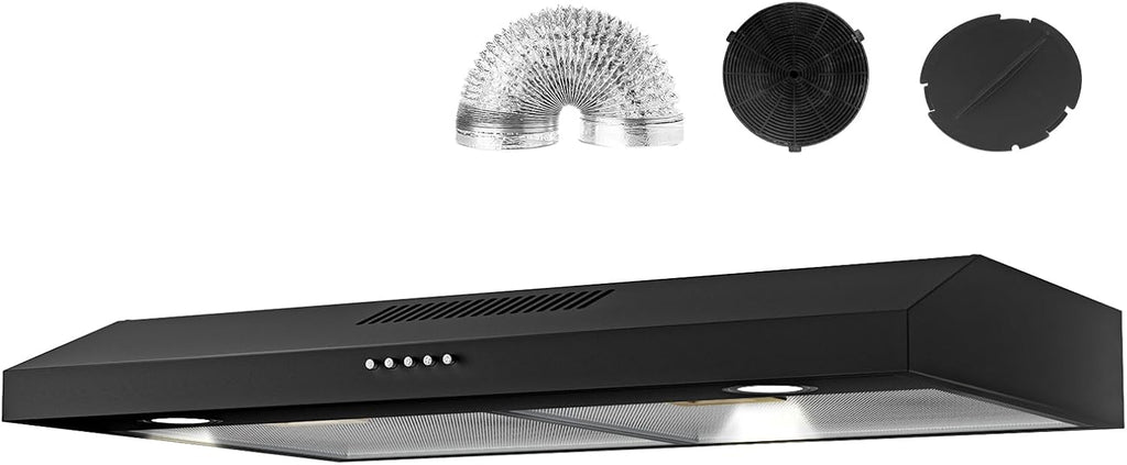 30 Inch Stainless Steel Under Cabinet Range Hood 900 CFM 4 Speed Gesture & Touch Control, LED Lights, Baffle Filters