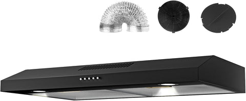 30 Inch Stainless Steel Under Cabinet Range Hood 900 CFM 4 Speed Gesture & Touch Control, LED Lights, Baffle Filters