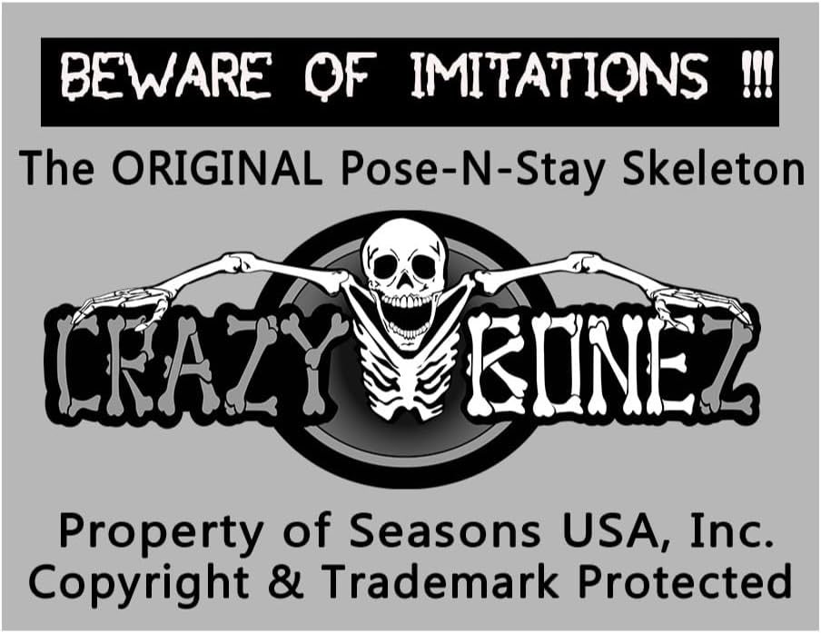 Original Pose-N-Stay Halloween Skeleton, 5 FT - Life-Size