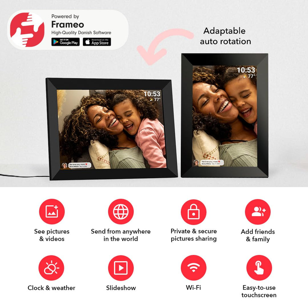 Digital Picture Frame, 10.1" Digital Photo Frame WiFi with 32GB