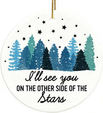 Memorial Ornaments - Sympathy Remembrance Bereavement Gifts for Loss of Loved Ones - Xmas Tree Ceramic Christmas