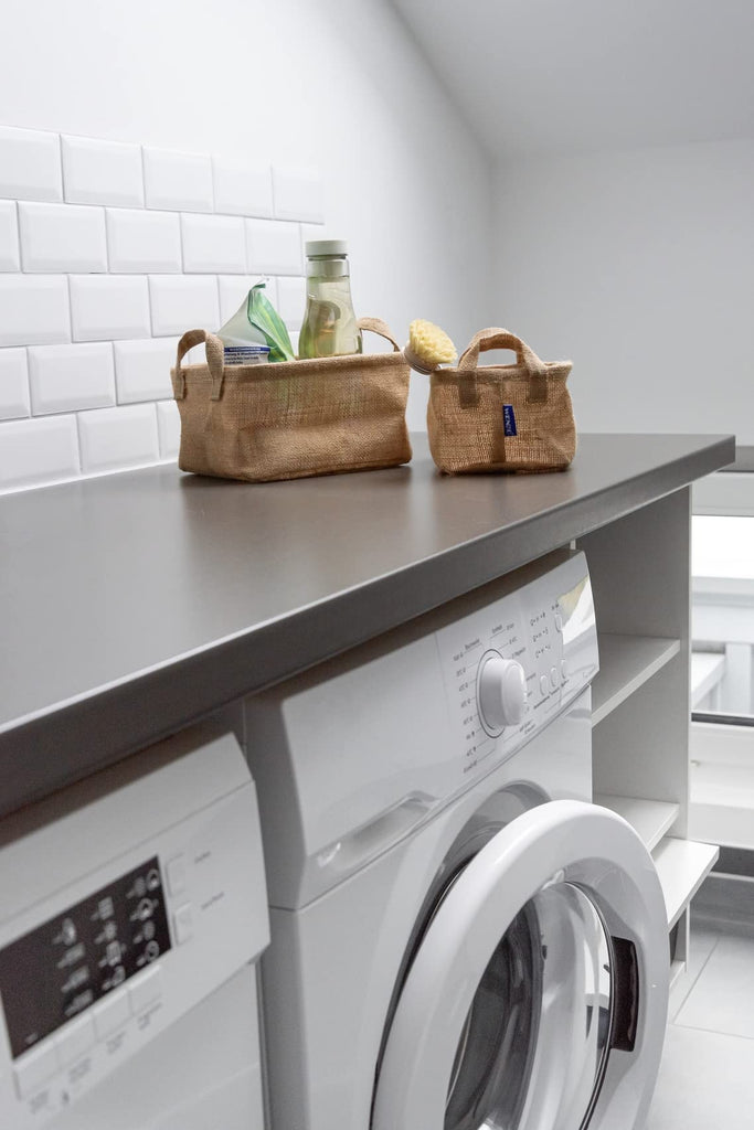 Juna M storage basket, decorative basket for neatly storing accessories such as clothes with two practical handles