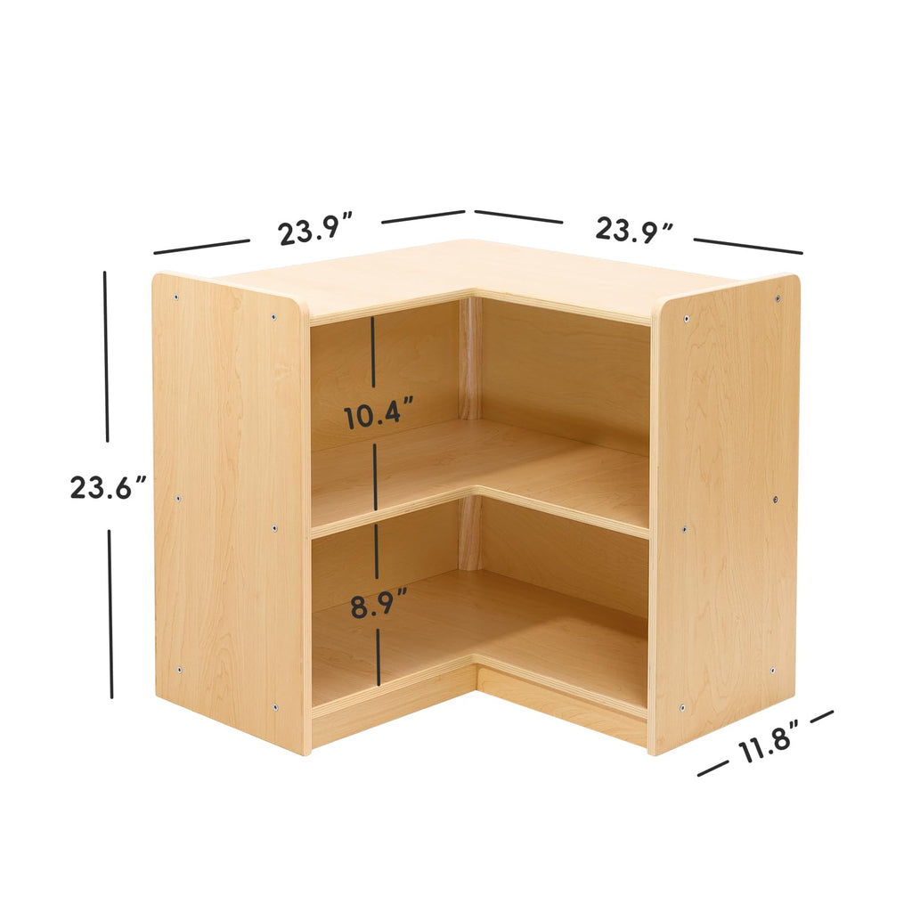L-Shape Montessori Bookshelf for Compact Corner Space, Corner Shelf