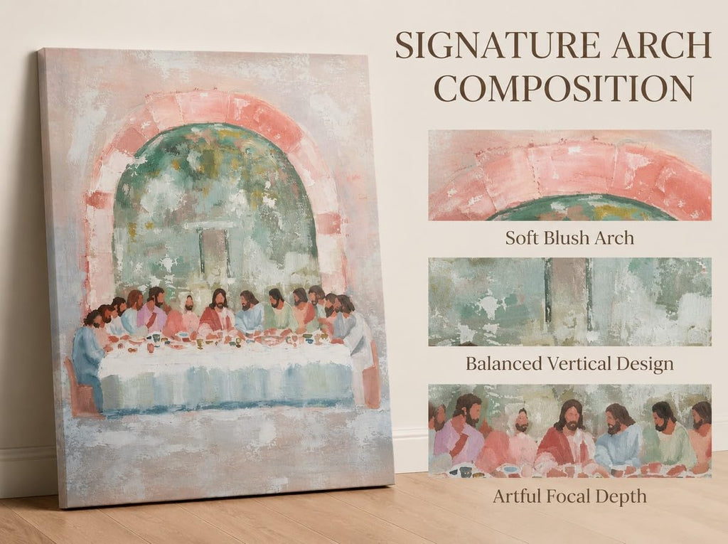The Last Supper Canvas Wall Art, Framed Christian Prints