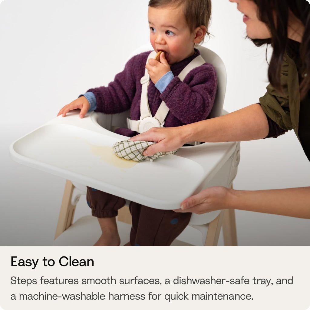 Steps High Chair for Babies & Children from 6 Months to 10 Years - 2-in-1 Adjustable & Ergonomic Design - Removable