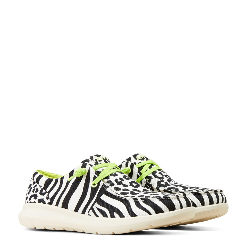 Women's Hilo - Black White Animal Print, 6 Medium