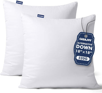 18x18 Pillow Inserts, Down Alternative Throw Pillows - Set of 2