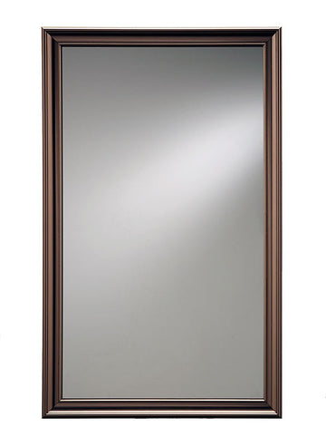 Bronze Frame Medicine Cabinet, 15.75" x 25.5", White