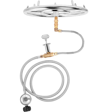 Propane Gas Fire Pit Kit, with 12 Inch Jet Fire Pit Burner Ring