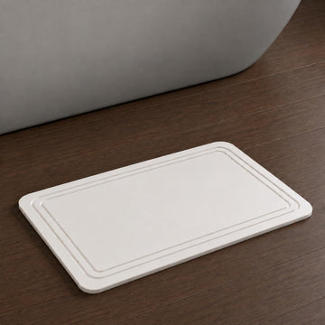 Stone Bath Mat - Diatomaceous Earth Quick Drying Non-Slip Bathroom Mat - Absorbent Diatomite Shower Mat, Durable &