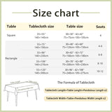 Embroidered Tablecloth Rectangle 55 x 75 Inch, Farmhouse Otanical Floral Table Cloth Waterproof Wash