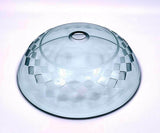 Elegant Handmade Round Circular Pattern Bathroom Sink Tempered Clear Glass Unique Carved Pattern Handmade Vessel Bowl