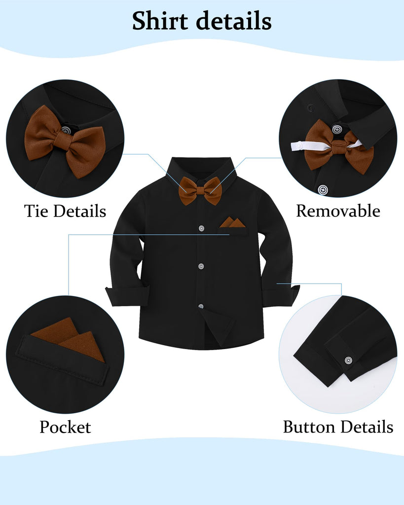 Toddler Baby Boy Wedding Suit Formal Dress Clothes Gentleman Outfit
