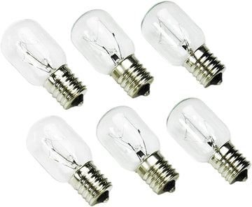Microwave Light Bulbs Under Hood 40 Watt E17 Base Oven Light Bulb, 6 Pack